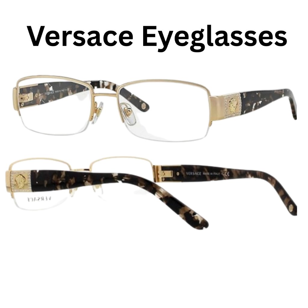 New Unisex Gold Versace Ve 1175b Eyeglasses Clearance